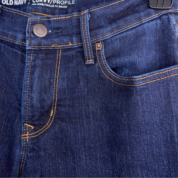 Size 2 Short Curvy Fit Old Navy Dark Blue Denim Jeans Mid Rise  *READ LISTING - Picture 5 of 16